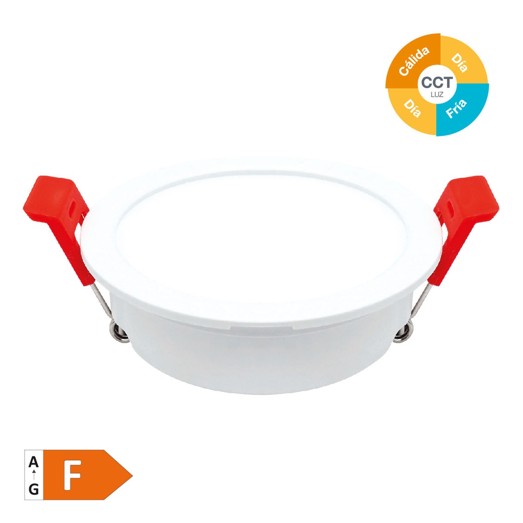 Downlight redondo encastrável compacto LED Lumati 7W 3000 - 4000 - 6000K Branco