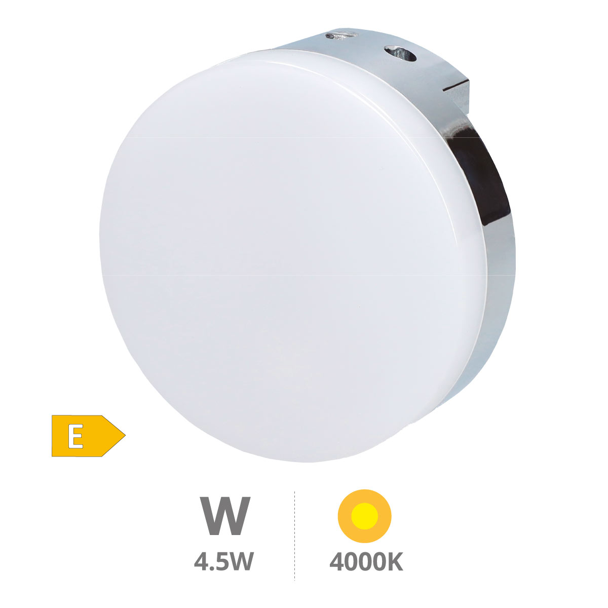 Indoor LED rounded batten for bathroom 4W 4000K IP44