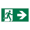Sticker for emergency light right arrow