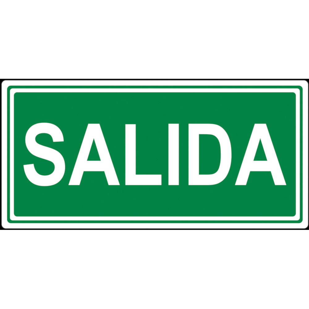 Adhesivo emergencia SALIDA 200x75mm