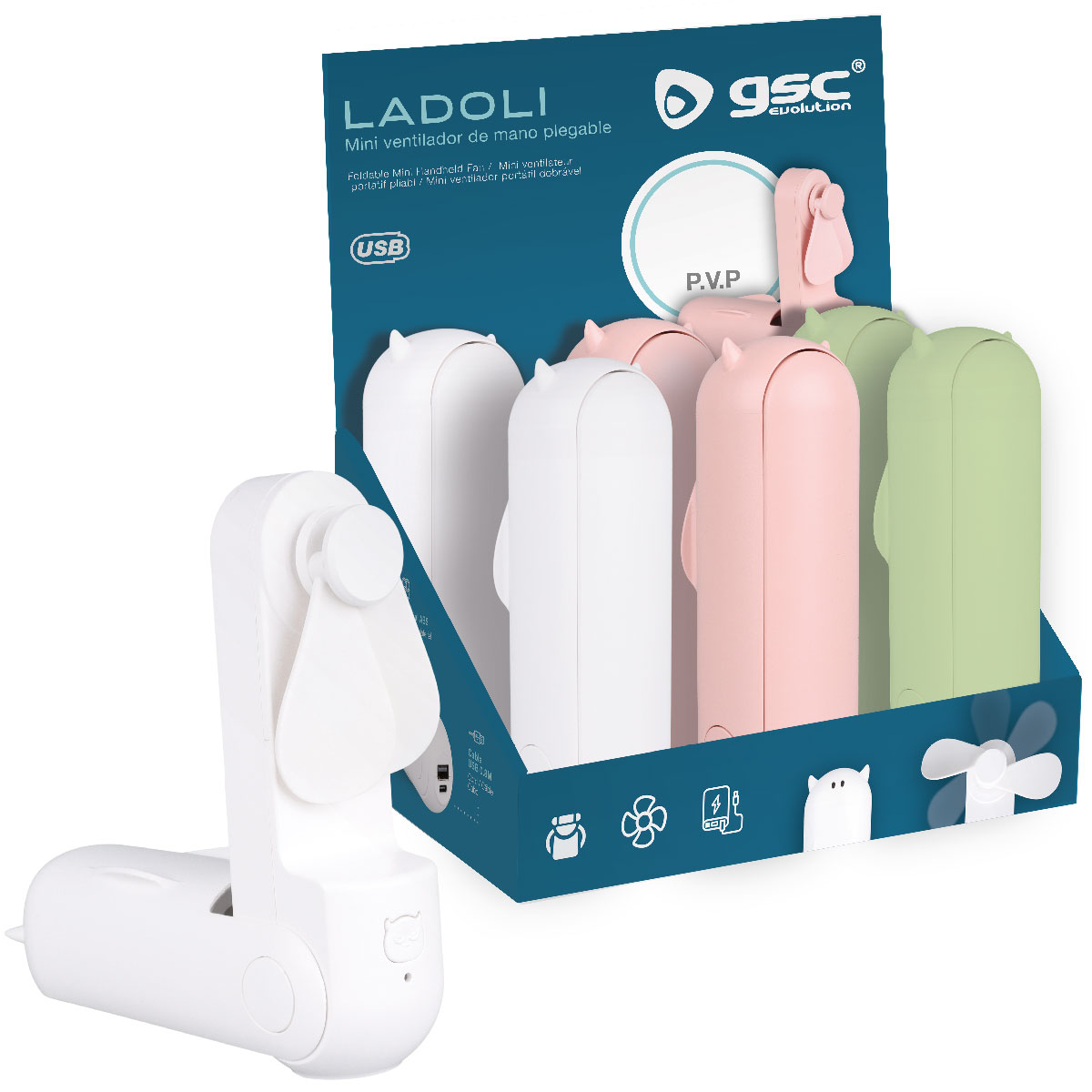 Ladoli Mini portable foldable fan 