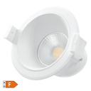 Downlight redondo encastrável compacto LED Mandani 7W 3000 - 4000 - 6500K anti-reflexo Branco