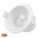 Rounded Recessed Fixture 7W  3000-4000-6500K White 