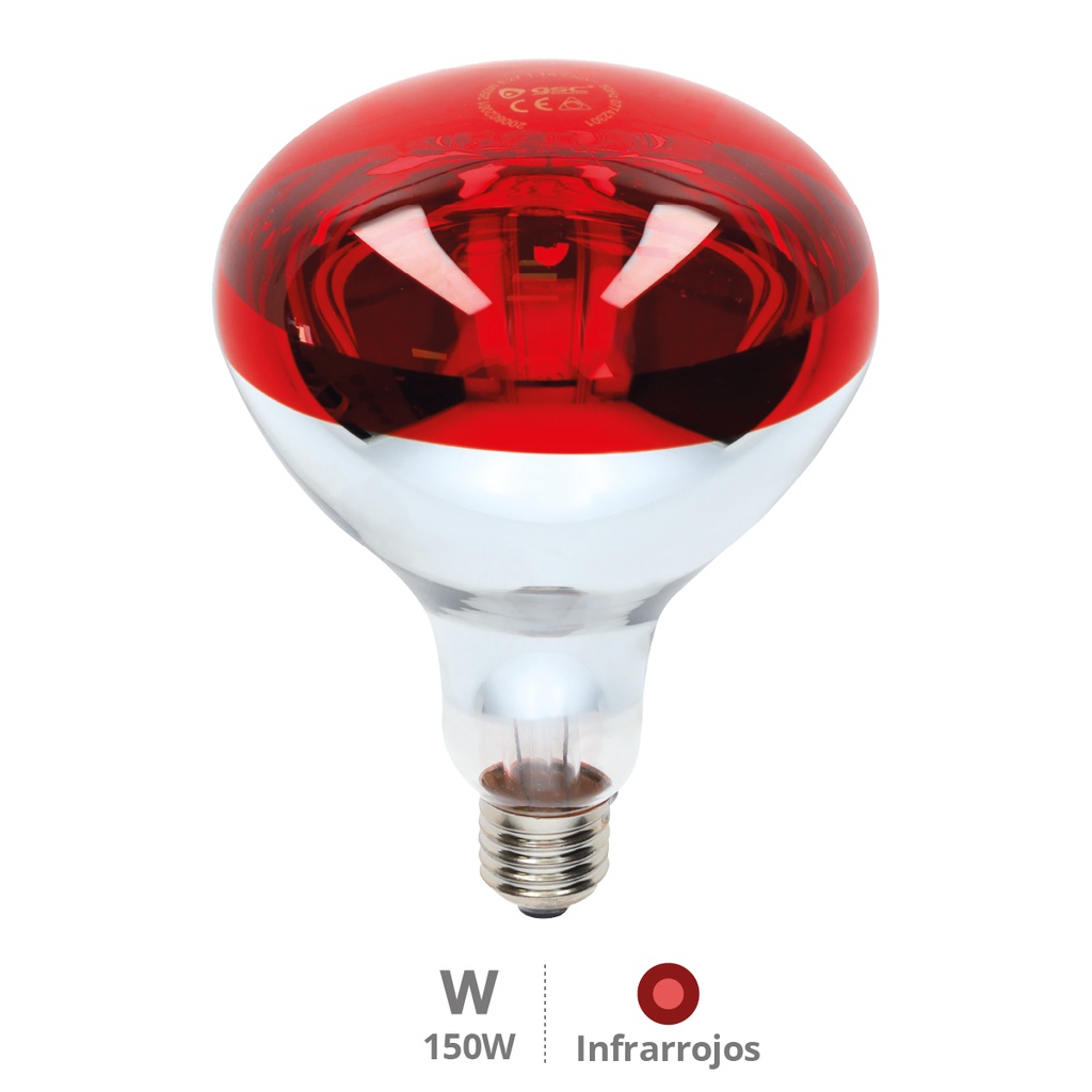 Lampe infrarouge  Ø115mm 150W E27