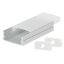 Kit 2M surface aluminum profile for LED strips up to 20mm