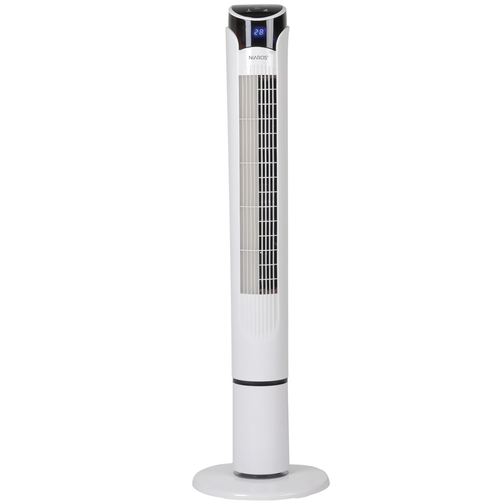 Ventilador de torre Kodima com controlo remoto 45W Branco