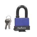 Exterior padlock short neck steel 50mm 2 keys - BOX OF 12