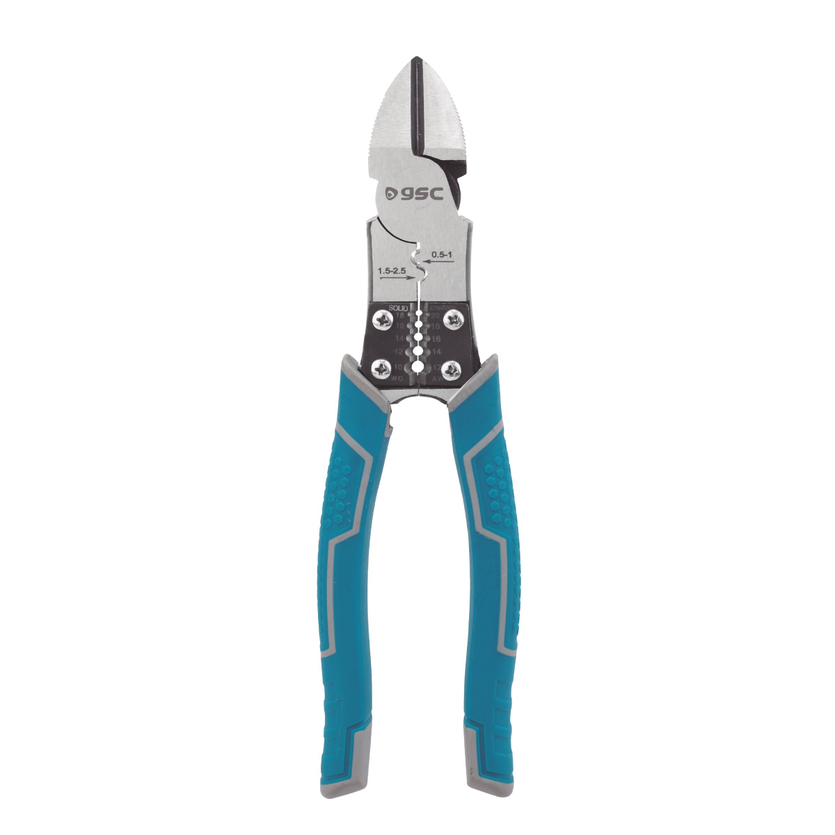 Profesional cutting pliers 200mm with wire stripper and crimping tool