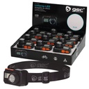 Linterna cabeza LED 1W recargable - 12u caja exp