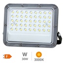 Projetor de alumínio LED Belinta 30W 3000K IP65 Preto