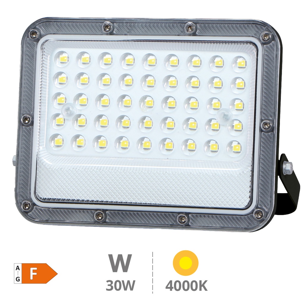 Projetor de alumínio LED Belinta 30W 4000K IP65 Preto 