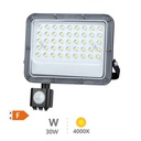 Projetor em alumínio LED Belinta com sensor 30W 4000K IP65 Preto