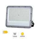 Projetor de alumínio LED Belinta 100W 4000K IP65 Preto 