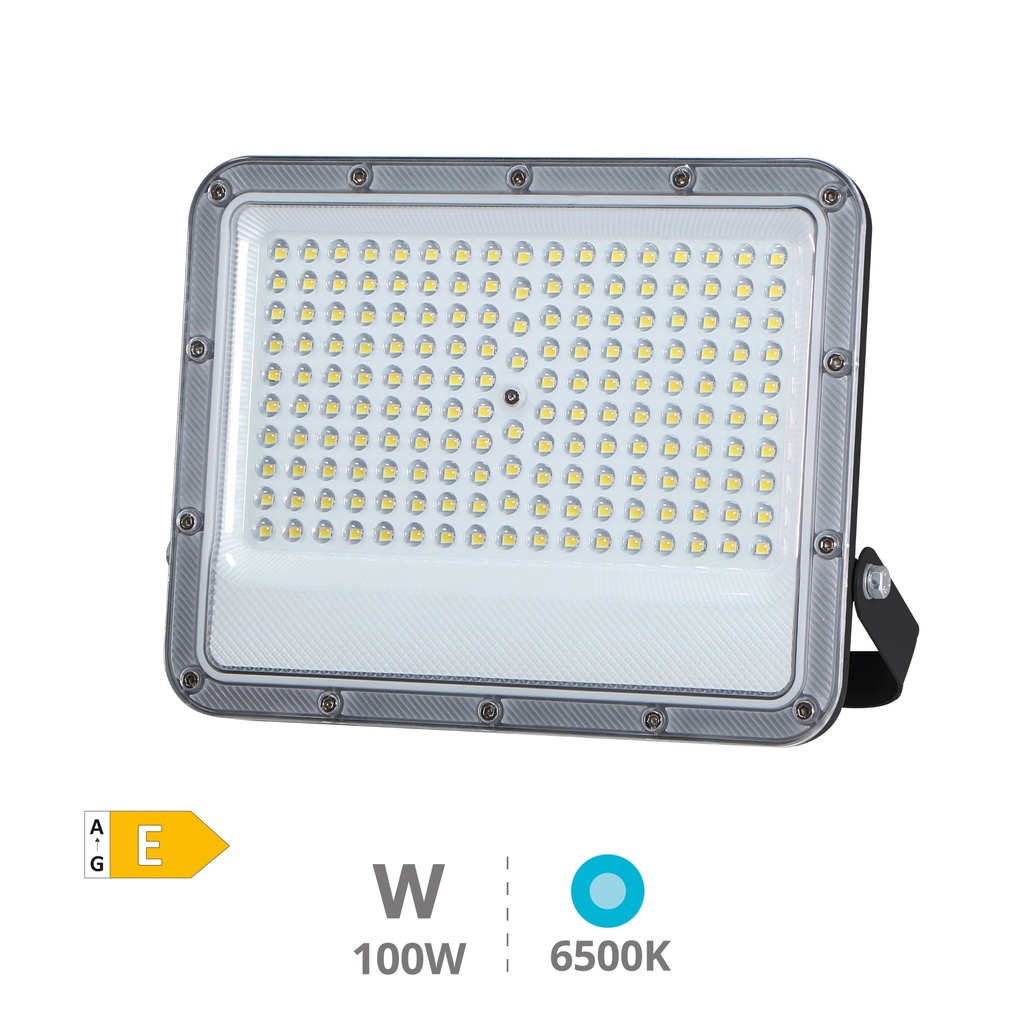 Projetor de alumínio LED Belinta 100W 6500K IP65 Preto 