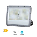 Projetor de alumínio LED Belinta 100W 6500K IP65 Preto 