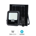 Proyector solar LED Miloha 50W 6500K IP65 Negro