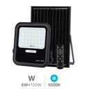 Proyector solar LED Miloha 100W 6500K IP65 Negro