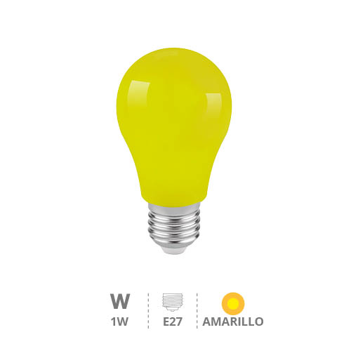 Decorative A60 LED bulb 1W E27 Yellow