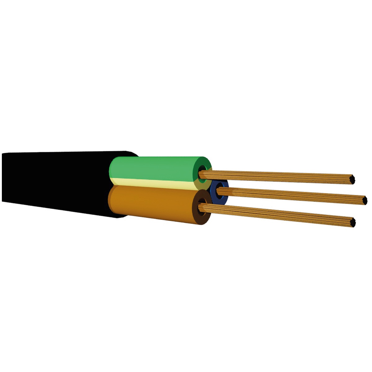 Round Cable 50M Roll(3x1.5mm) Black