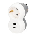 Adaptador simples com USB tipo A e tipo C