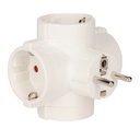 4 way adapter White