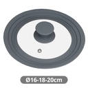 Tampa universal de silicone para panelas e frigideiras 16 - 18 - 20 cm