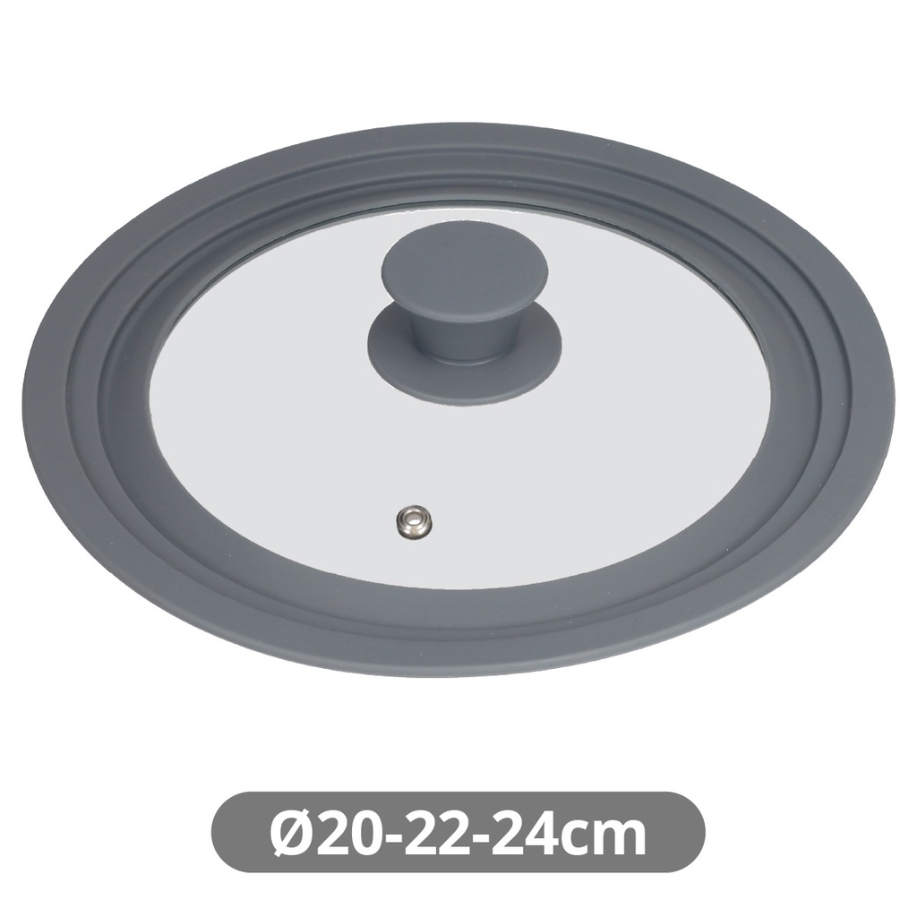 Tampa universal de silicone para panelas e frigideiras 20 - 22 - 24 cm
