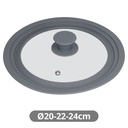 Tampa universal de silicone para panelas e frigideiras 20 - 22 - 24 cm