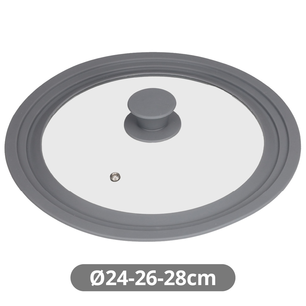 Tampa universal de silicone para panelas e frigideiras  24 - 26 - 28 cm