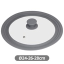 Tampa universal de silicone para panelas e frigideiras  24 - 26 - 28 cm