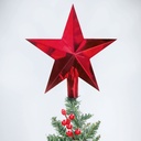 Étoile de Noël pour sapin Alasia rouge