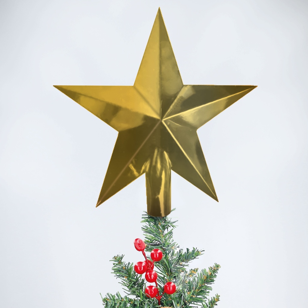 Étoile de Noël pour sapin Alasia dorée
