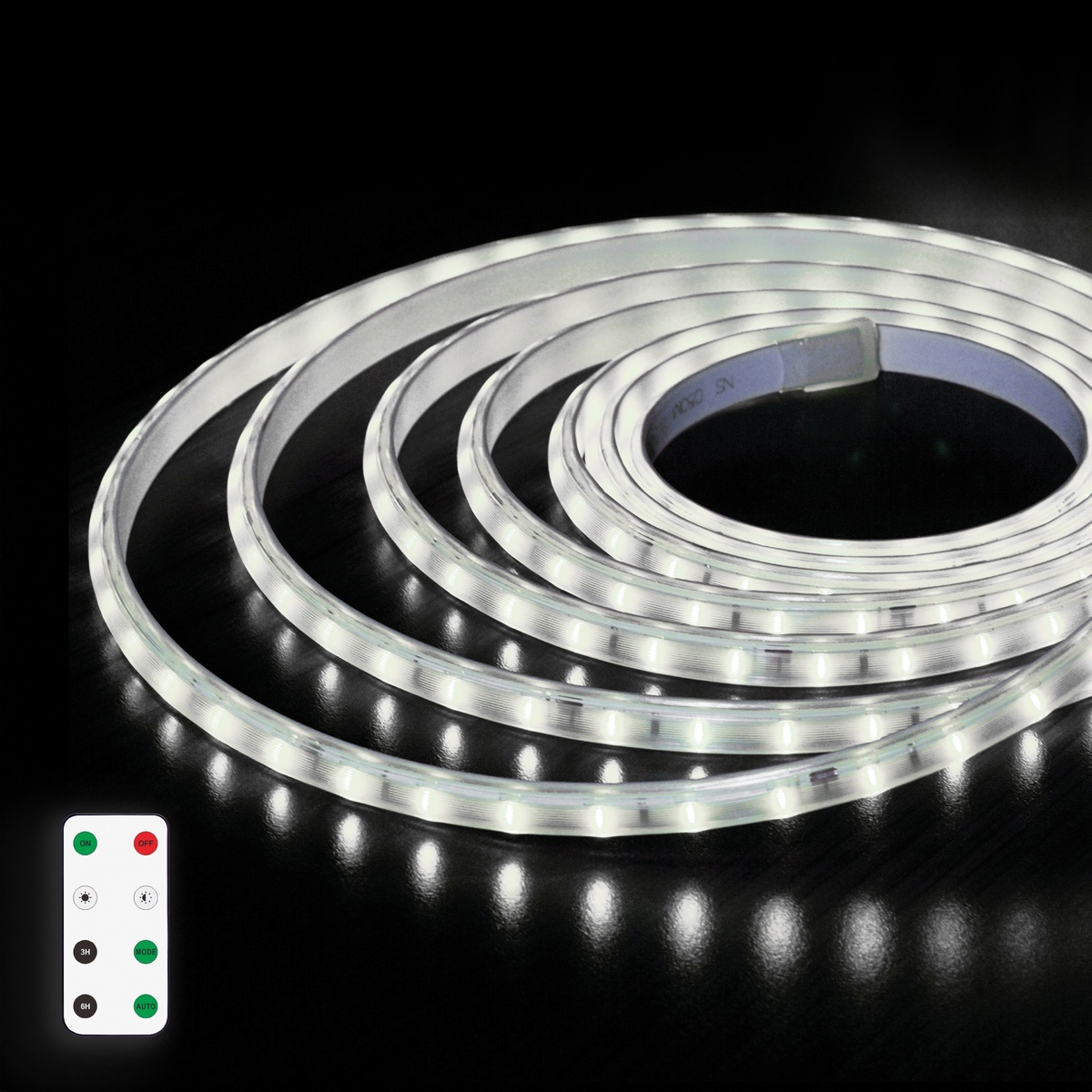 Kit 5M ruban LED solaire 0,2W/M 6500K