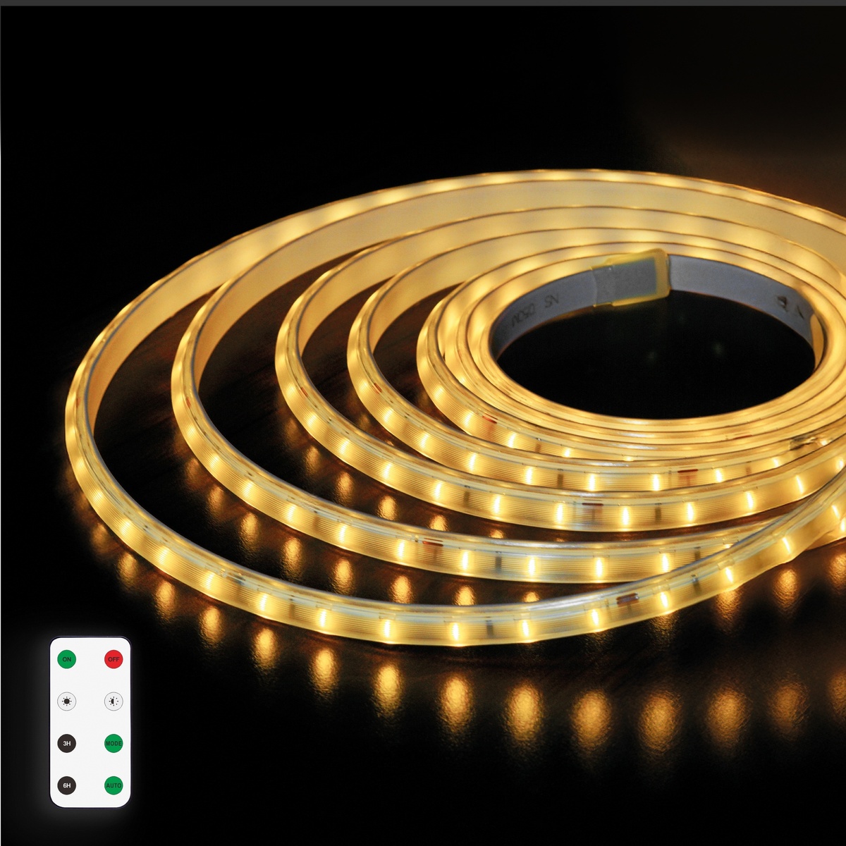 Kit 10M ruban LED solaire 0,2W/M 2700K