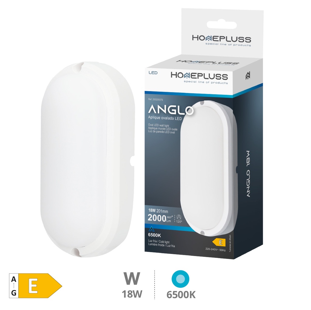 Anglo Applique ovale LED 18W 6500K IP65