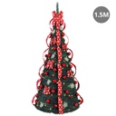 Árvore de natal dobrável decorada com luzes Niah 1,5M