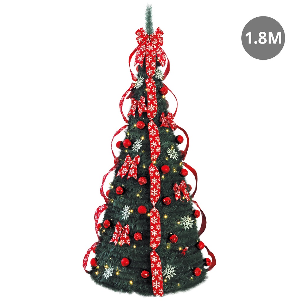 Niah Collapsible fully decorated and light Christmas tree 1,8M