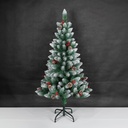 Sapin de Noël artificiel avec effet neige houx et piles Haur 18M 494 branches