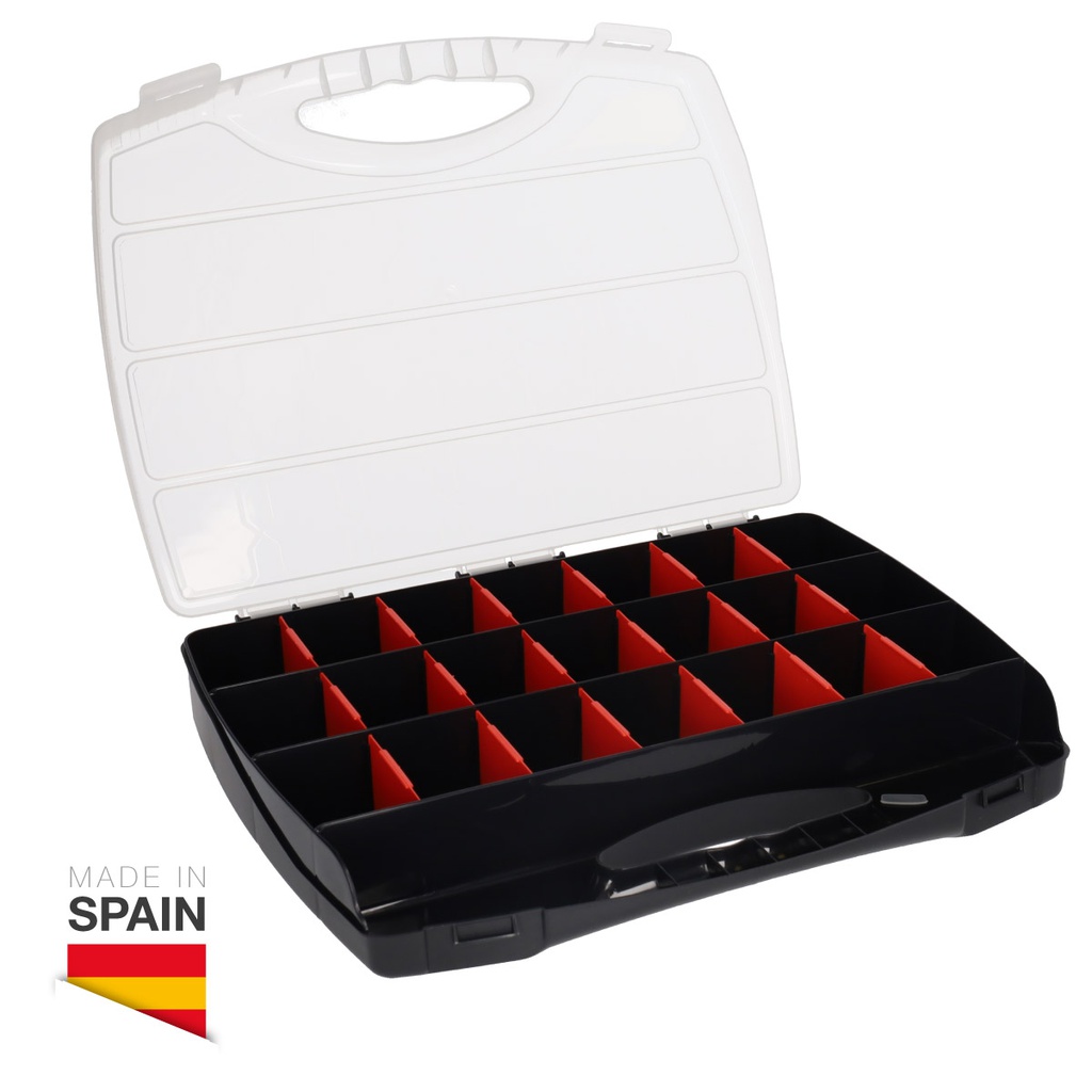 Tool organizer with 22 compartments
