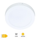 Downlight LED de surface rond Tikan 18W 4000K blanc - Libertina