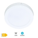 Downlight LED de surface rond Tikan 18W 6500K blanc - Libertina