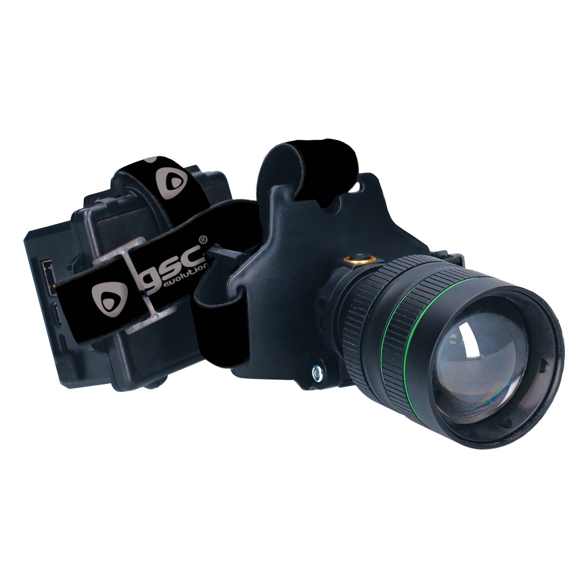 Lanterna de cabeça LED com zoom recarregável USB 2800 lm