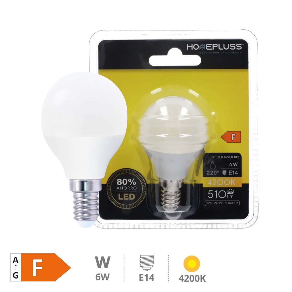 G45 LED bulb 6W E14 4200K 12pcs/box
