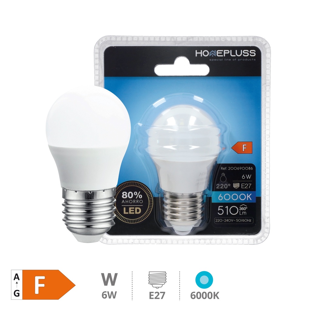 G45 LED bulb 6W E27 6000K 12pcs/box