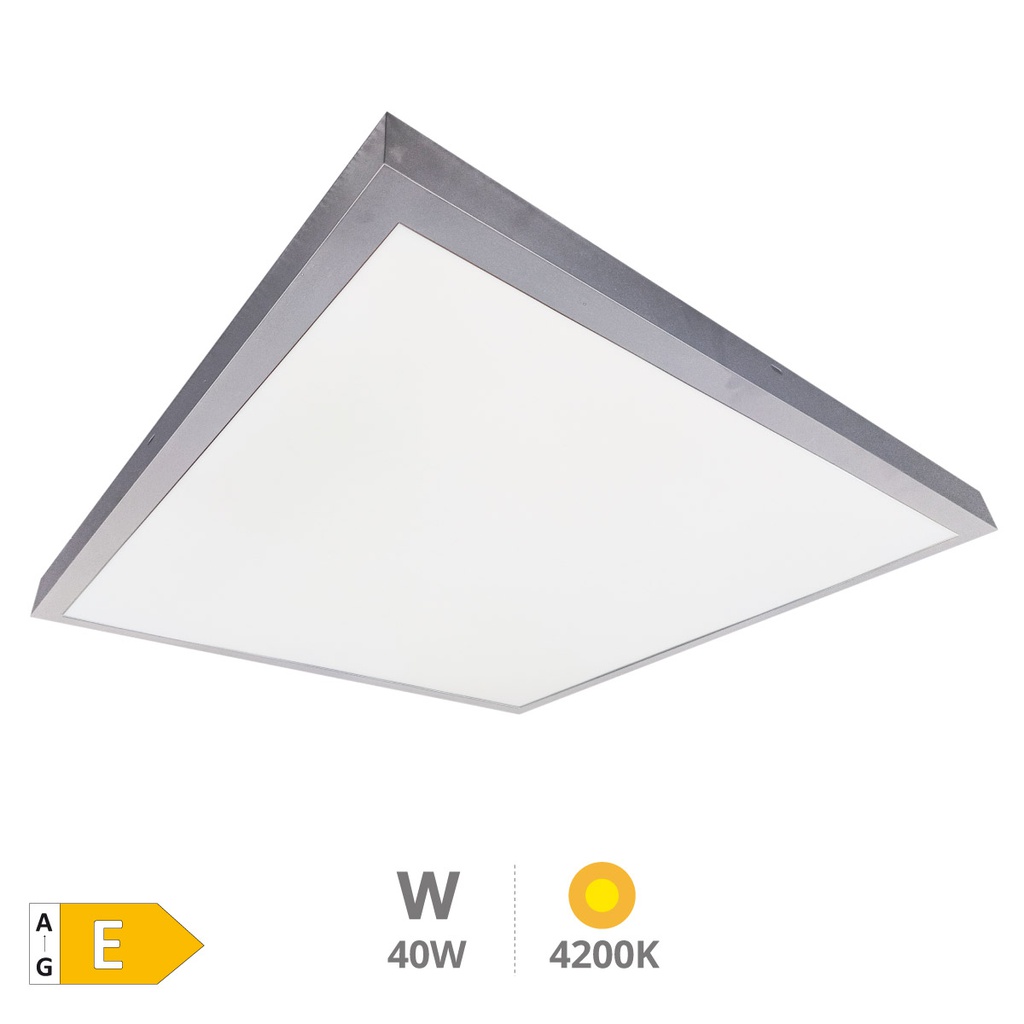 Painel LED de superfície Borma 60x60 cm 40W 4200K Níquel
