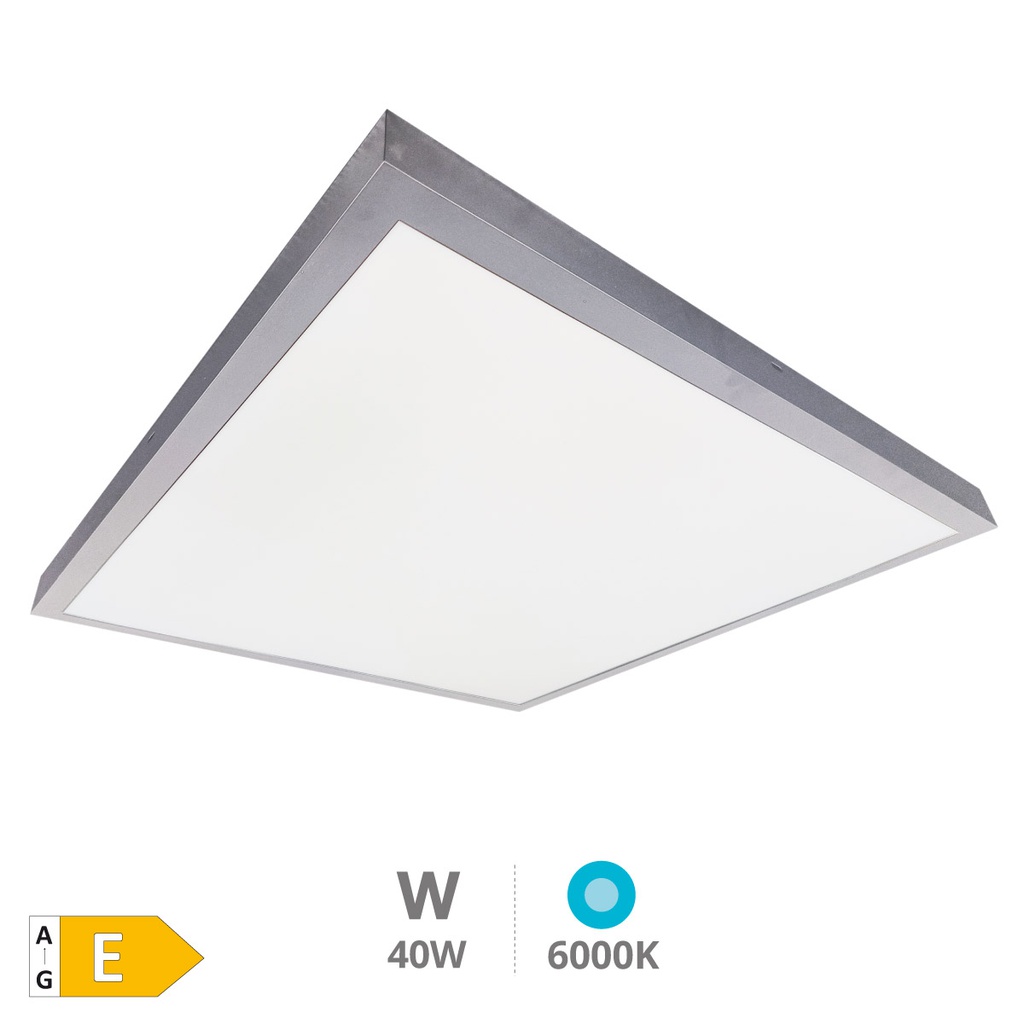 Painel LED de superfície Borma 60x60 cm 40W 6000K Níquel