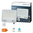 Sepasu Aluminum LED floodlight with sensor 50W 6500K IP65 Grey