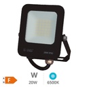 Projecteur aluminium LED Santadi 20W 6500K IP65 Noir