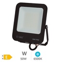 Projetor alumínio LED Santadi 50W 6500K IP65 Preto