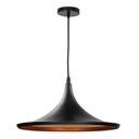 Lâmpada de teto pendente Série Bauchi E27 Ø350mm Preto